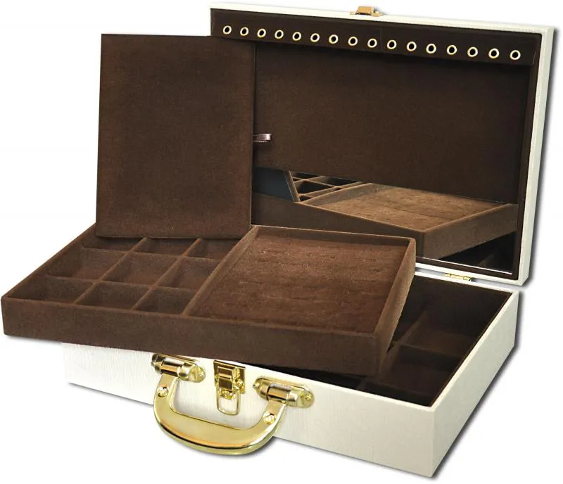 Móvel Porta-Joias com 3 gavetas - Dourado / Bege - Estojoias - Estojos,  porta-relógios, porta-joias, maletas e móveis para joias